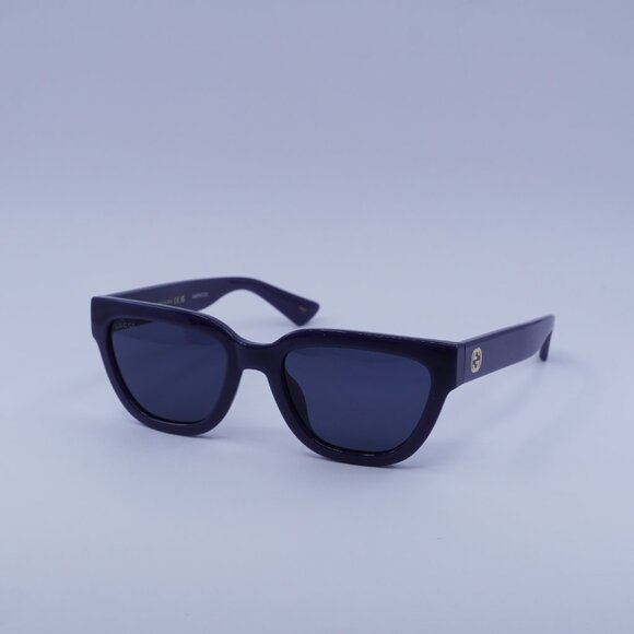 Gucci GG1578S 004 Sunglasses Violet Cat Eye Frame, Blue Lenses - Picture 4 of 11